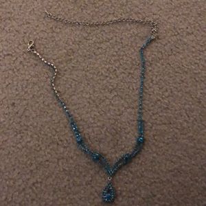 2 blue necklaces